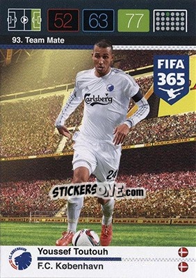 Sticker Youssef Toutouh - FIFA 365: 2015-2016. Adrenalyn XL - Nordic edition n. 93 - Panini