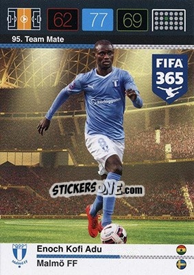 Sticker Enoch Kofi Adu - FIFA 365: 2015-2016. Adrenalyn XL - Nordic edition - Panini