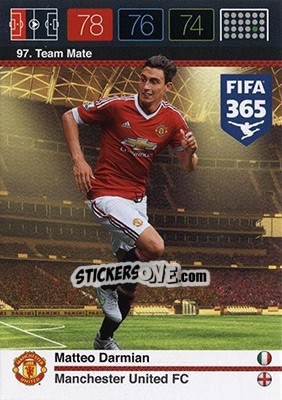 Sticker Matteo Darmian - FIFA 365: 2015-2016. Adrenalyn XL - Nordic edition n. 97 - Panini