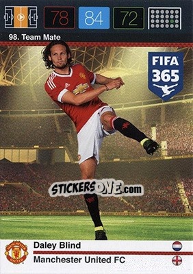 Sticker Daley Blind - FIFA 365: 2015-2016. Adrenalyn XL - Nordic edition n. 98 - Panini