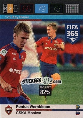 Sticker Pontus Wernbloom - FIFA 365: 2015-2016. Adrenalyn XL - Nordic edition - Panini