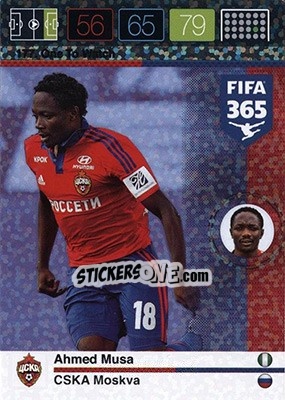Sticker Ahmed Musa - FIFA 365: 2015-2016. Adrenalyn XL - Nordic edition n. 177 - Panini