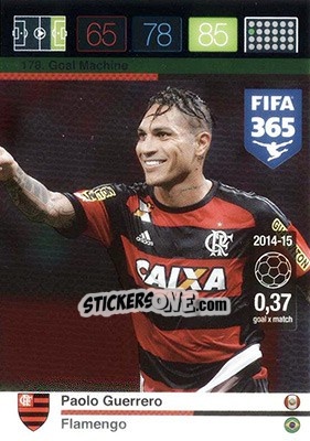 Sticker Paolo Guerrero - FIFA 365: 2015-2016. Adrenalyn XL - Nordic edition n. 178 - Panini