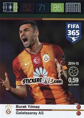 Sticker Burak Yilmaz - FIFA 365: 2015-2016. Adrenalyn XL - Nordic edition n. 181 - Panini