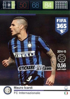 Sticker Mauro Icardi - FIFA 365: 2015-2016. Adrenalyn XL - Nordic edition - Panini