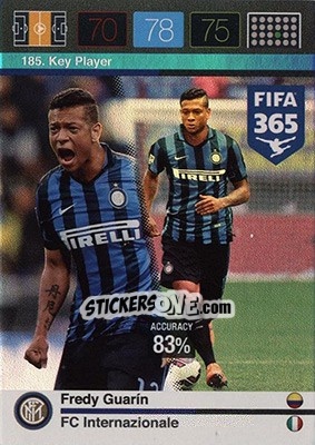 Sticker Fredy Guarín - FIFA 365: 2015-2016. Adrenalyn XL - Nordic edition n. 185 - Panini