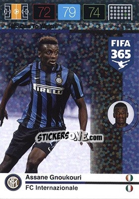 Sticker Assane Gnoukouri - FIFA 365: 2015-2016. Adrenalyn XL - Nordic edition n. 186 - Panini