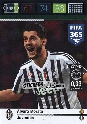 Sticker Álvaro  Morata - FIFA 365: 2015-2016. Adrenalyn XL - Nordic edition n. 187 - Panini
