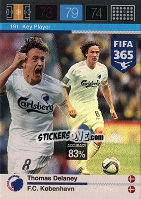 Sticker Thomas Delaney - FIFA 365: 2015-2016. Adrenalyn XL - Nordic edition n. 191 - Panini