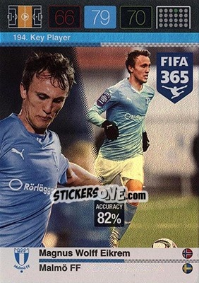 Sticker Magnus Wolff Eikrem - FIFA 365: 2015-2016. Adrenalyn XL - Nordic edition n. 194 - Panini