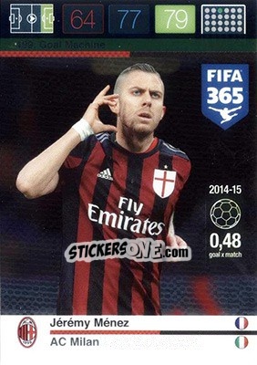 Sticker Jérémy Ménez - FIFA 365: 2015-2016. Adrenalyn XL - Nordic edition - Panini