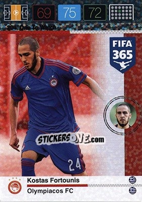 Sticker Kostas Fortounis - FIFA 365: 2015-2016. Adrenalyn XL - Nordic edition n. 204 - Panini
