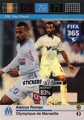 Sticker Alaixys Romao - FIFA 365: 2015-2016. Adrenalyn XL - Nordic edition n. 206 - Panini