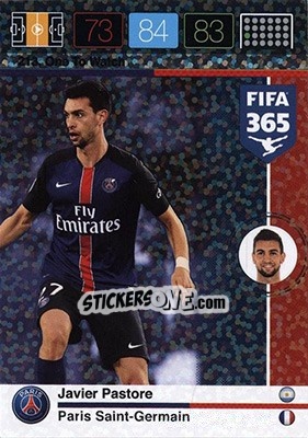 Sticker Javier Pastore - FIFA 365: 2015-2016. Adrenalyn XL - Nordic edition n. 213 - Panini
