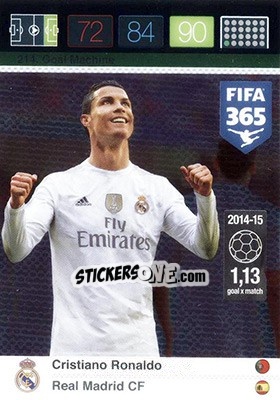 Sticker Cristiano Ronaldo - FIFA 365: 2015-2016. Adrenalyn XL - Nordic edition n. 214 - Panini