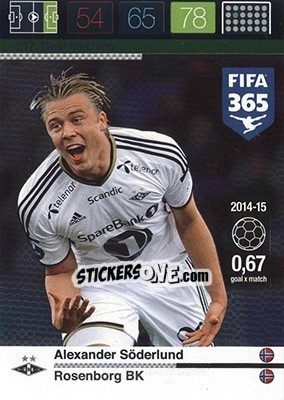 Figurina Alexander Soderlund - FIFA 365: 2015-2016. Adrenalyn XL - Nordic edition n. 217 - Panini