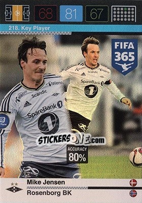 Sticker Mike Jensen - FIFA 365: 2015-2016. Adrenalyn XL - Nordic edition - Panini