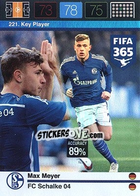 Sticker Max Meyer - FIFA 365: 2015-2016. Adrenalyn XL - Nordic edition - Panini