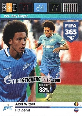 Sticker Axel Witsel - FIFA 365: 2015-2016. Adrenalyn XL - Nordic edition - Panini