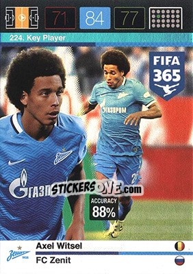 Sticker Axel Witsel - FIFA 365: 2015-2016. Adrenalyn XL - Nordic edition n. 224 - Panini