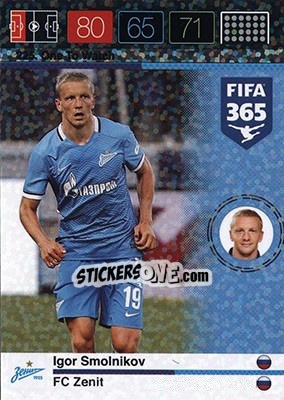 Sticker Igor Smolnikov - FIFA 365: 2015-2016. Adrenalyn XL - Nordic edition n. 225 - Panini
