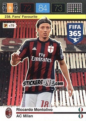 Sticker Riccardo Montolivo - FIFA 365: 2015-2016. Adrenalyn XL - Nordic edition n. 238 - Panini