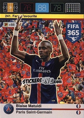 Sticker Blaise Matuidi - FIFA 365: 2015-2016. Adrenalyn XL - Nordic edition - Panini
