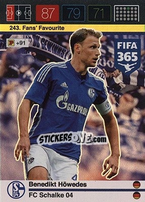 Sticker Benedikt Höwedes - FIFA 365: 2015-2016. Adrenalyn XL - Nordic edition n. 243 - Panini
