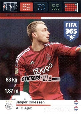 Sticker Jasper Cillessen - FIFA 365: 2015-2016. Adrenalyn XL - Nordic edition n. 244 - Panini