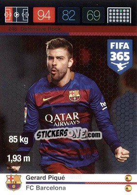 Sticker Gerard Piqué - FIFA 365: 2015-2016. Adrenalyn XL - Nordic edition - Panini