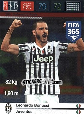 Sticker Leonardo Bonucci - FIFA 365: 2015-2016. Adrenalyn XL - Nordic edition n. 250 - Panini