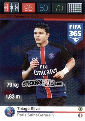 Sticker Thiago Silva - FIFA 365: 2015-2016. Adrenalyn XL - Nordic edition n. 257 - Panini