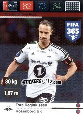 Sticker Tore Reginiussen - FIFA 365: 2015-2016. Adrenalyn XL - Nordic edition n. 259 - Panini