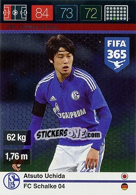 Sticker Atsuto Uchida - FIFA 365: 2015-2016. Adrenalyn XL - Nordic edition n. 260 - Panini
