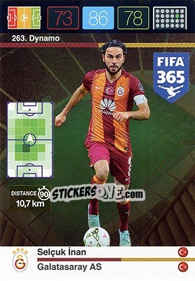 Cromo Selçuk İnan - FIFA 365: 2015-2016. Adrenalyn XL - Nordic edition n. 263 - Panini
