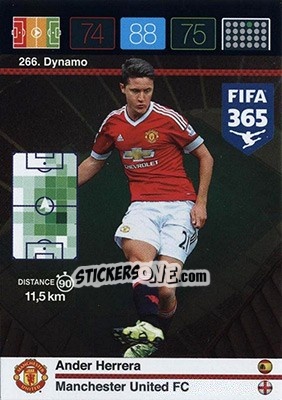 Sticker Ander Herrera - FIFA 365: 2015-2016. Adrenalyn XL - Nordic edition n. 266 - Panini