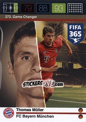 Sticker Thomas Müller - FIFA 365: 2015-2016. Adrenalyn XL - Nordic edition n. 272 - Panini