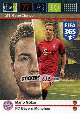 Sticker Mario Götze - FIFA 365: 2015-2016. Adrenalyn XL - Nordic edition n. 273 - Panini