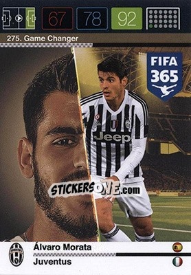 Sticker Álvaro Morata - FIFA 365: 2015-2016. Adrenalyn XL - Nordic edition n. 275 - Panini