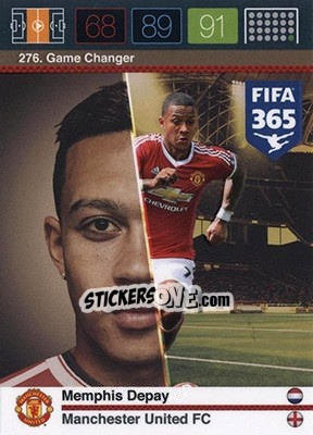 Sticker Memphis Depay - FIFA 365: 2015-2016. Adrenalyn XL - Nordic edition n. 276 - Panini