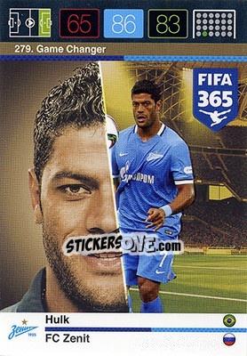 Sticker Hulk - FIFA 365: 2015-2016. Adrenalyn XL - Nordic edition n. 279 - Panini