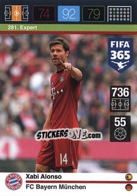 Figurina Xabi Alonso - FIFA 365: 2015-2016. Adrenalyn XL - Nordic edition - Panini