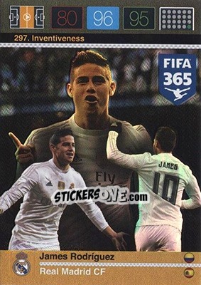 Sticker James Rodriguez - FIFA 365: 2015-2016. Adrenalyn XL - Nordic edition n. 297 - Panini