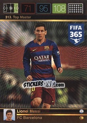 Figurina Lionel Messi - FIFA 365: 2015-2016. Adrenalyn XL - Nordic edition - Panini