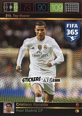 Sticker Cristiano Ronaldo - FIFA 365: 2015-2016. Adrenalyn XL - Nordic edition n. 315 - Panini