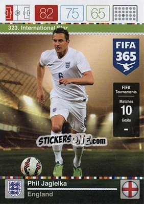 Sticker Phil Jagielka - FIFA 365: 2015-2016. Adrenalyn XL - Nordic edition n. 323 - Panini