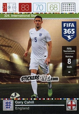 Sticker Gary Cahill - FIFA 365: 2015-2016. Adrenalyn XL - Nordic edition n. 324 - Panini