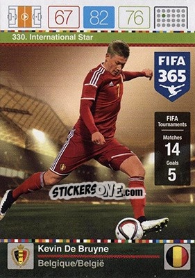 Sticker Kevin De Bruyne - FIFA 365: 2015-2016. Adrenalyn XL - Nordic edition n. 330 - Panini