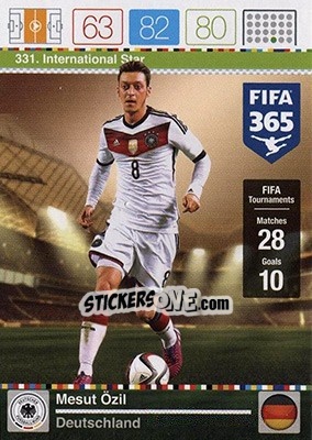 Sticker Mesut Ozil - FIFA 365: 2015-2016. Adrenalyn XL - Nordic edition - Panini