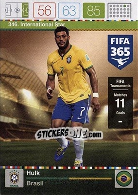 Sticker Hulk - FIFA 365: 2015-2016. Adrenalyn XL - Nordic edition - Panini